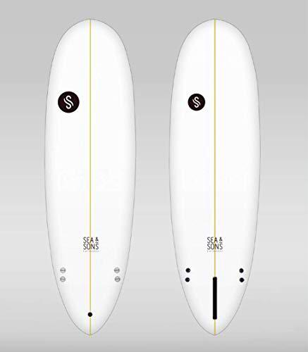 Sea &amp; Sons Funny Bunny 7'0 Tabla De Surf, Unisex Adulto, Blanco