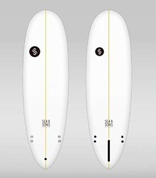 Sea &amp; Sons Funny Bunny 5'6&quot; Tabla De Surf, Unisex Adulto, Blanco