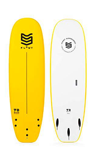 Flowt Surfboards 7'0 Wide Softboard, Yellow