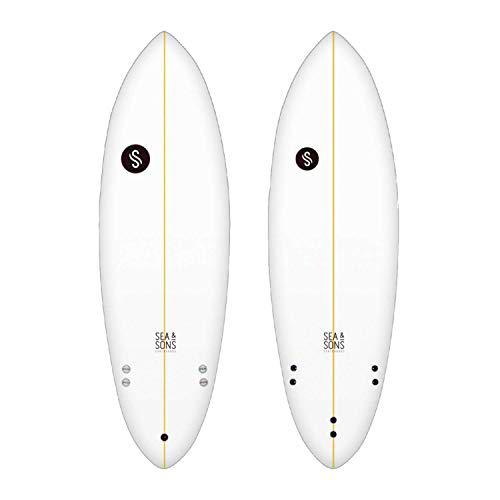 Sea &amp; Sons Magic Pic 5'6 Tabla De Surf, Unisex Adulto, Blanco