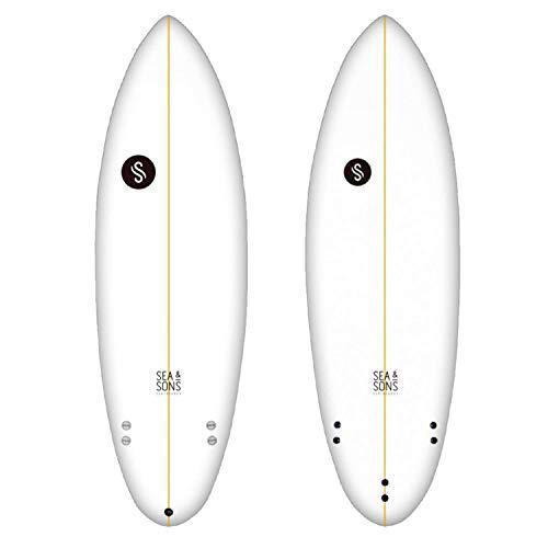 Sea &amp; Sons Eggy 6'2&quot; Tabla De Surf, Unisex Adulto, Blanco