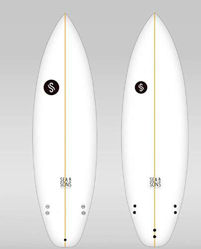 Sea &amp; Sons R&amp;R 5'10&quot; Tabla De Surf, Unisex Adulto, Blanco, 5'10