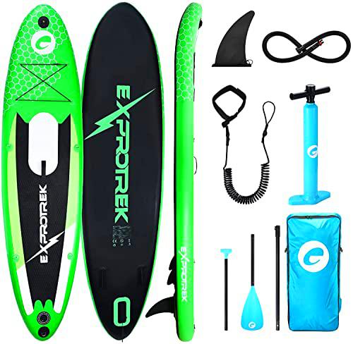 Exprotrek Unisex Adulto Tabla de Surf de Remo, Verde Oscuro, 1