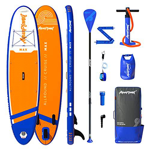 Aquaplanet MAX Kit Completo para Sup (Tabla de 3,2 x 76 cm x 15 cm)