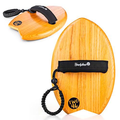 Woodsandwaves Tabla Surf de Mano - La 1ª Tabla de Surf para Llevar | Tablas de Surf Bodyboard innovadoras de Madera Dura a Prueba de roturas (Incl